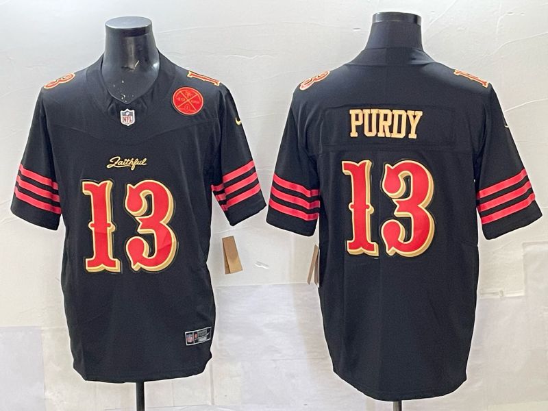 Men Nike San Francisco 49ers #13 Purdy black Limited NFL 2025 Jersey 0018->san francisco 49ers->NFL Jersey